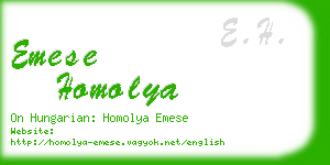 emese homolya business card